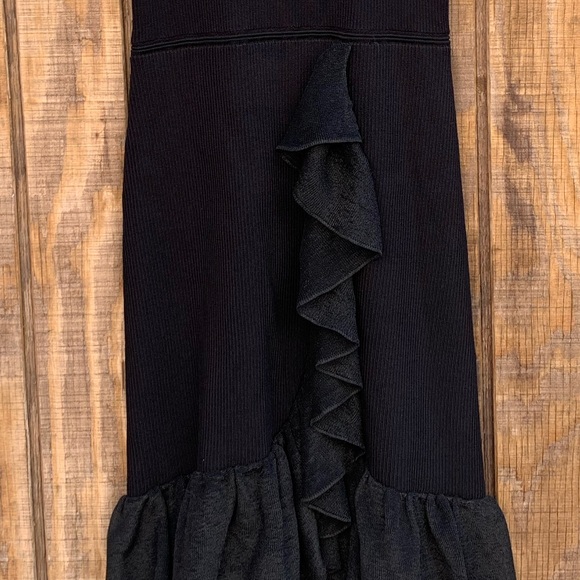 Sandro Paris Black Laurana Knit Ruffle Dress - Picture 5 of 16